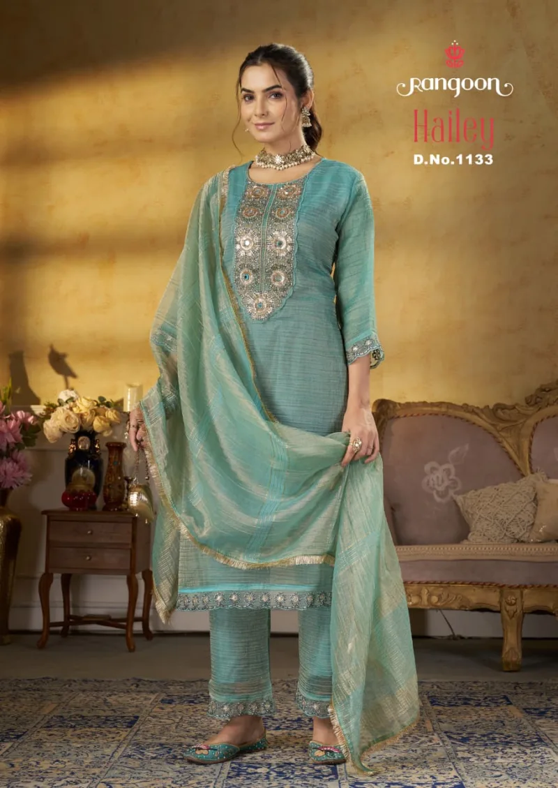 Hailey By Rangoon Salsa Kurti With Bottom Dupatta